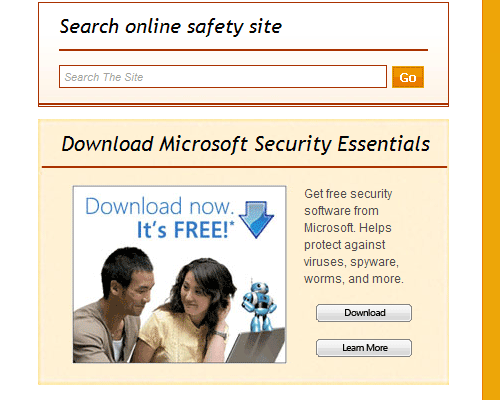���������� ��� ��� Microsoft Security Essentials: microsoft.com/protect/ - ������ ��� ���������� ����� � ����� ��������, ������.