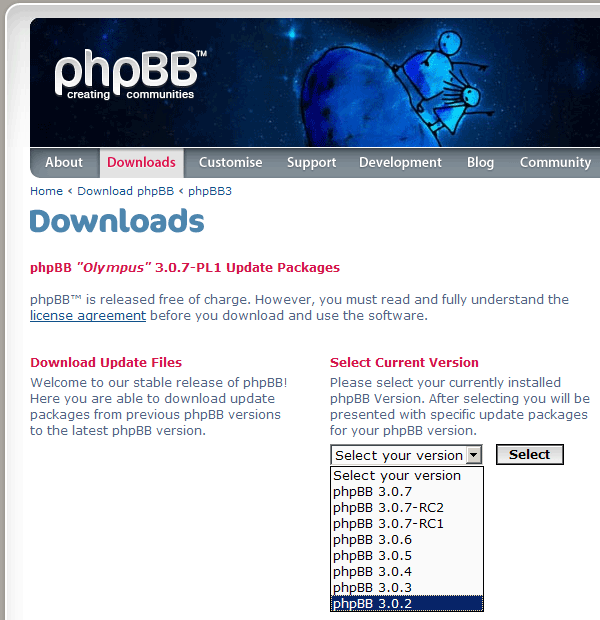 ����������� ���������, ����������� ���������� phpBB :: phpbb.com/downloads/olympus.php?update=1 ::